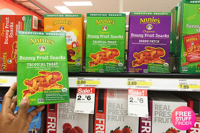 $2 (Reg $3.69) Annie's Fruit Snacks at Target