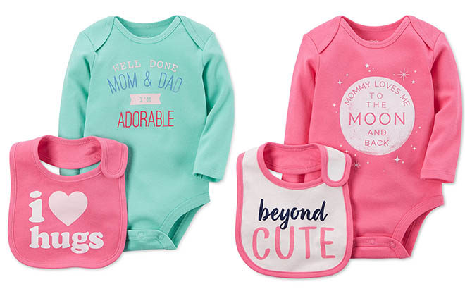 $4.49 (Reg $14) Carter's Bodysuit & Bib Set