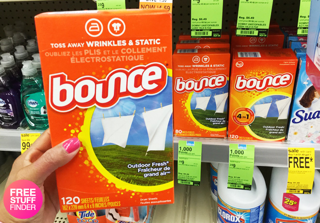 $2 (Reg $8) Bounce Dryer Sheets at Walgreens (Print Now!)