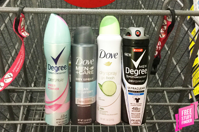 *HOT* $4.74 (Reg $7) Axe, Dove, and Degree Dry Spray at CVS (Print Now!)