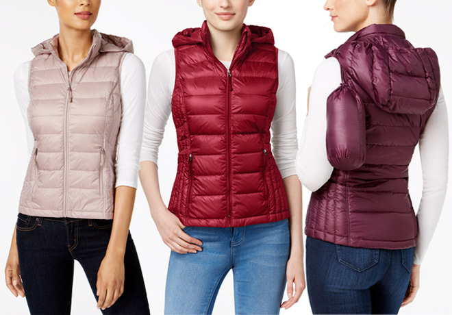 $29.99 (Reg $60) Hooded Packable Down Puffer Vest + FREE Pickup