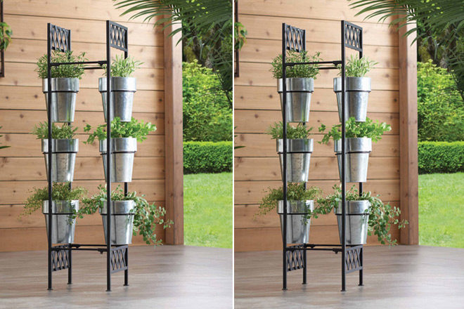 $21.19 (Reg $46) Galvanized Finish 7-Piece Vertical Planter + FREE Pickup