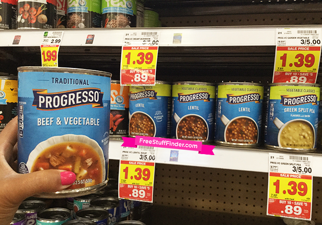 $0.64 (Reg $1.66) Progresso Soups at Kroger