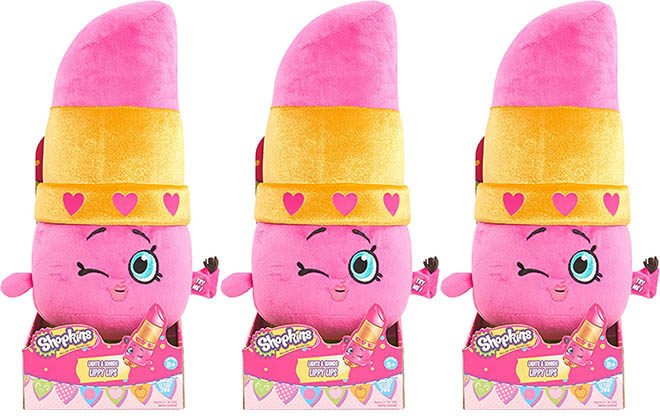 $5.99 (Reg $20) Shopkins Light & Sounds Lippy Lips Plush
