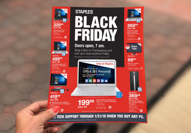 *HOT* BEST Staples Black Friday Deals 2017 ($0.01 Paper, McAfee Antivirus, & More!)