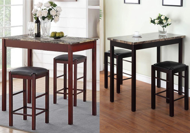 $90.21 (Reg $113) Tavern 3-Piece Espresso Bar Table Set + FREE Shipping