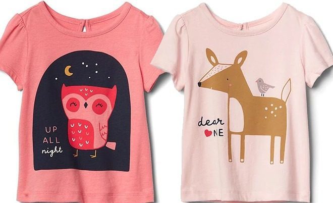 *HOT* $3.79 (Reg $15) Gap Baby Girls’ Graphic Tees + FREE Shipping (Today Only!)