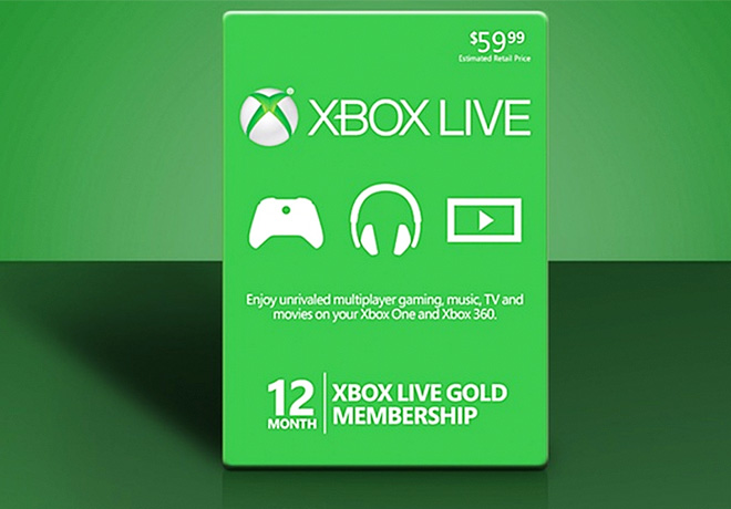 $44.99 (Reg $60) 12-Month Xbox Live Gold Membership + FREE Shipping