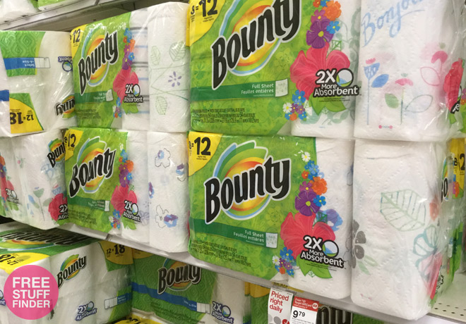 $4.92 (Reg $10) Bounty Paper Towels at Target ($0.61 Per GIANT Roll!)