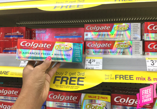 $0.86 (Reg $4.29) Colgate Total Advanced Toothpaste at Walgreens