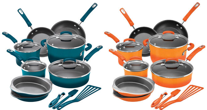 $99 (Reg $130) Rachael Ray 15-Piece Cookware Set + FREE Shipping