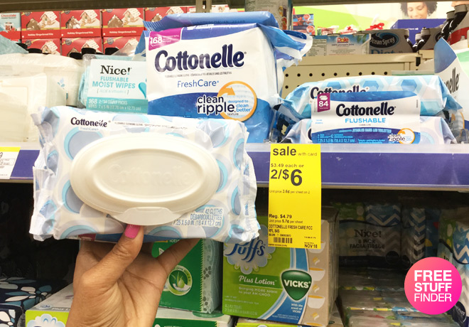 $2.50 (Reg $4.79) Cottonelle Flushable Cleansing Cloths at Walgreens