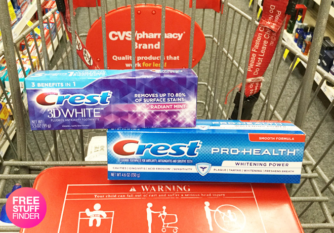 $0.99 (Reg $3) Crest Toothpaste at CVS