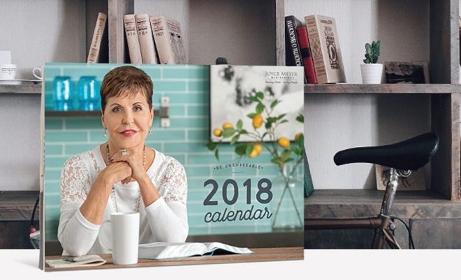 FREE Joyce Meyer Ministries 2018 Wall Calendar