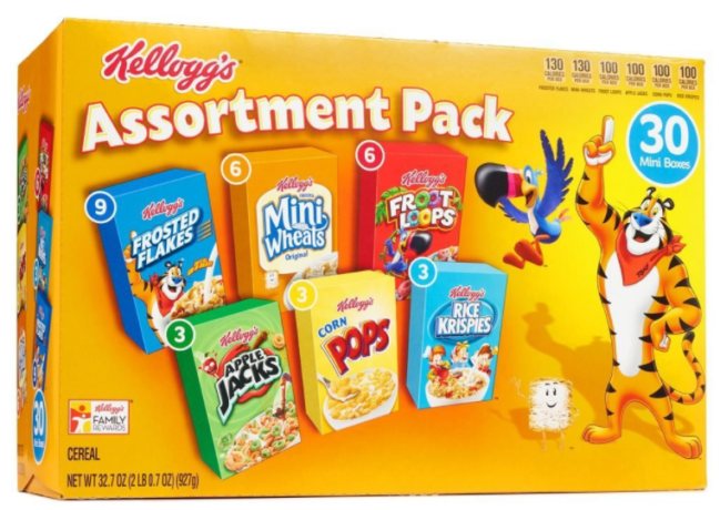 $6.62 Kellogg’s Cereal 30-Pack + FREE Shipping (Only $0.22 Per Box!)