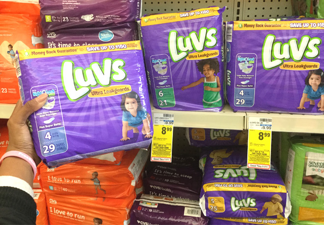 $4.74 (Reg $10) Luvs Diapers Jumbo Packs at CVS