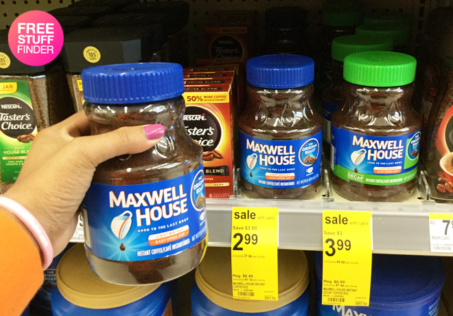 $2.24 (Reg $6.49) Maxwell House Instant Coffee at Walgreens