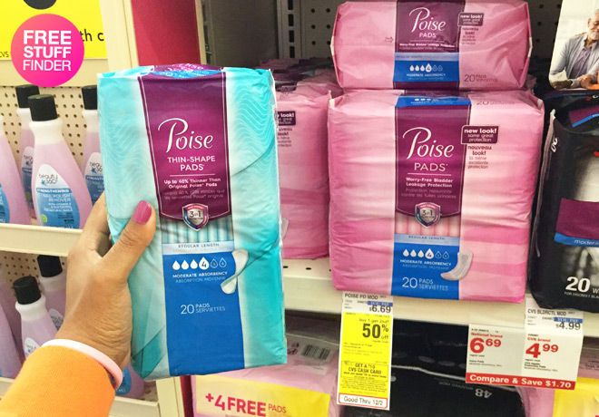 $1.27 (Reg $6.69) Poise Pads at CVS