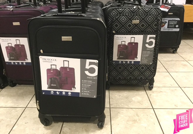 $39.99 (Reg $180) Protocol Garrison 5-Piece Luggage Set + FREE Pickup (BLACK FRIDAY Price!)