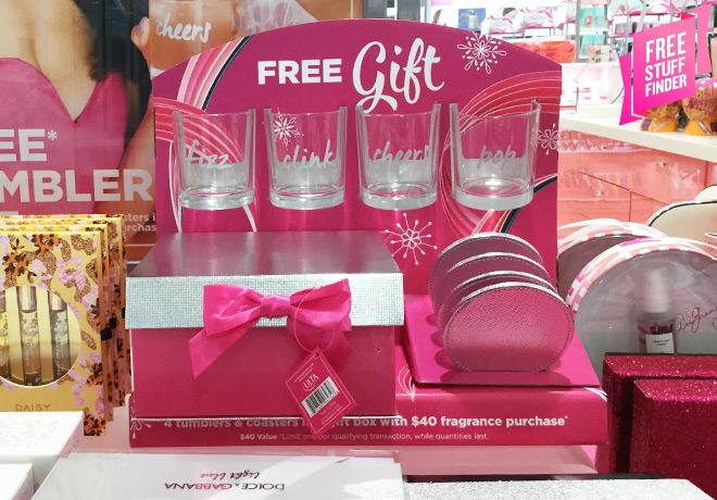 FREE 4 Tumblers + Coasters & Gift Box with $40 Fragrance Purchase ($40 Value!)