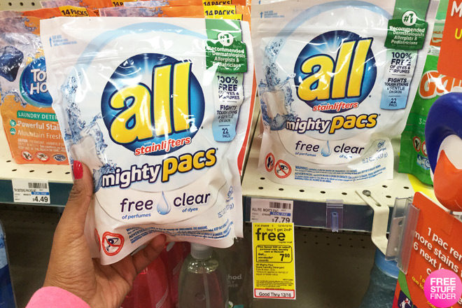 *HOT* $1.06 (Reg $7.79) All Mighty Pacs Laundry Detergent at CVS