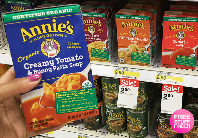 $1.75 (Reg $3) Annie's Organic Soup at Target