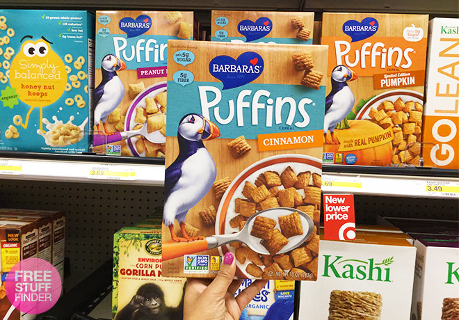 $0.69 (Reg $3.69) Barbara’s Puffins Cereal at Target