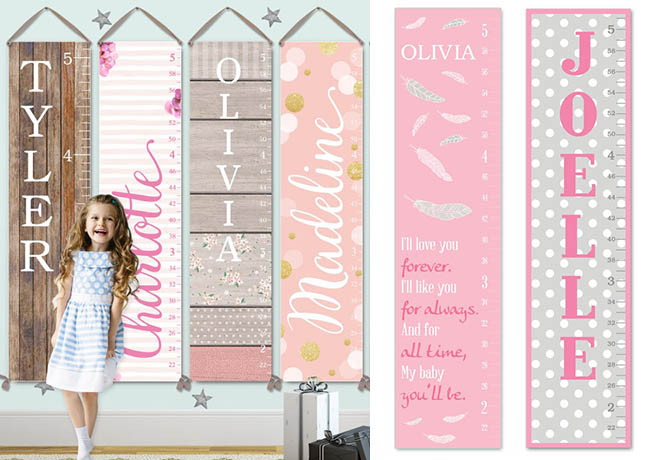 $27.99 (Reg $60) Personalized Kids Growth Canvas Charts (Today Only!)