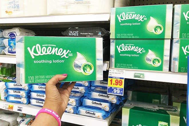 *HOT* $0.55 (Reg $2.69) Kleenex Soothing Lotion Facial Tissue at Kroger