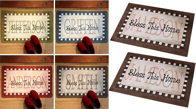 *HOT* $10 (Reg $20) Personalized Bless This Home Doormat + FREE Pickup
