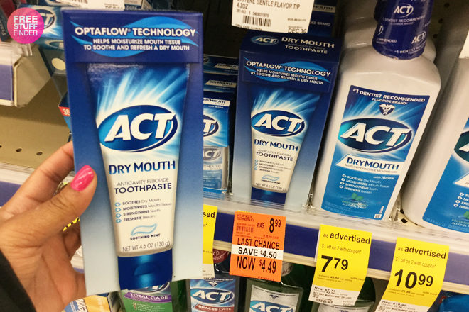 Clearance Find: $3.49 (Reg $9) ACT Dry Mouth Toothpaste at Walgreens