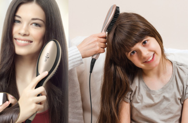 *HOT* $12.99 (Reg $37) Anjou Hair Straightener Brush & Anion Hair Care