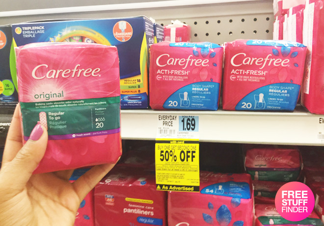 *HOT* $0.26 (Reg $1.69) Carefree Liners at Rite Aid (No Coupons Needed!)