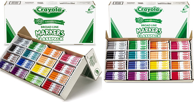 $30.68 (Reg $95) Crayola Broad Line Markers Bulk 256 Count + FREE Shipping