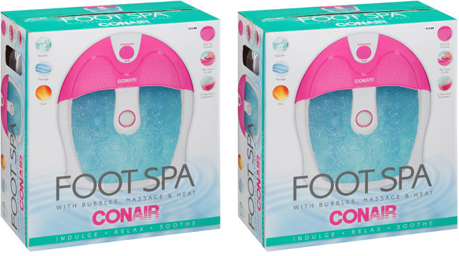 $7.48 (Reg $20) Conair Foot Spa with Bubbles, Massage & Heat