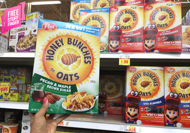 $1.24 (Reg $3.19) Post Honey Bunches Of Oats Cereal at Kroger (Today Only)