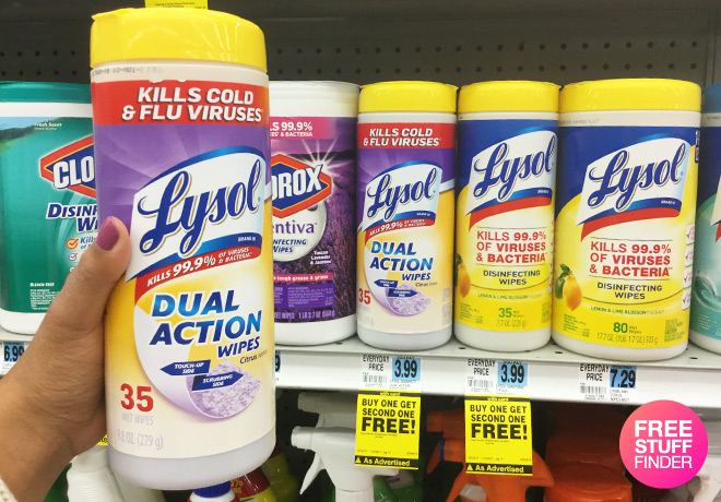 $1.85 (Reg $4) Lysol Disinfecting Wipes at Rite Aid