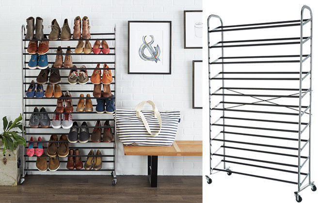 $24.98 (Reg $40) AmazonBasics 50-Pair Shoe Rack