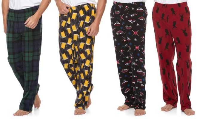 $7.49 (Reg $18) Men's Microfleece Lounge Pants + FREE Pickup