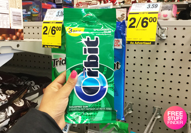 $0.83 Per Pack Orbit Gum at Rite Aid