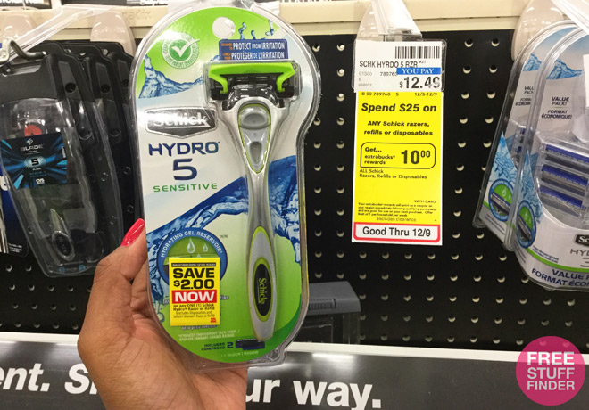 $4.49 (Reg $12.49) Schick Hydro 5 Razor at CVS