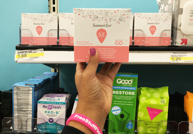 $0.77 (Reg $1.69) Summer's Eve Feminine Wipes at Target