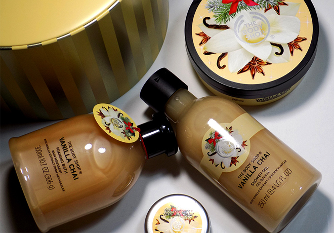 $3.90 (Reg $10) The Body Shop Vanilla Chai Treat Box Gift Set