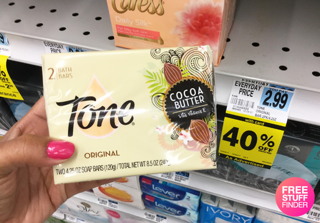 $0.79 (Reg $3) Tone Bar Soap 2-Pack at Rite Aid