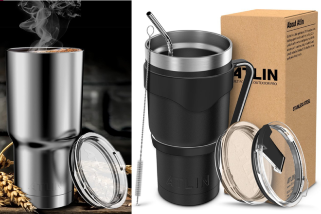 $15.99 (Reg $25) Atlin 30 oz Double Wall Stainless Steel Tumbler (Today Only)