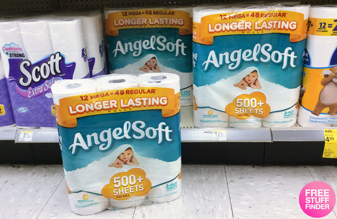 $8.99 Angel Soft Bath Tissue (12 Mega Rolls) at Walgreens