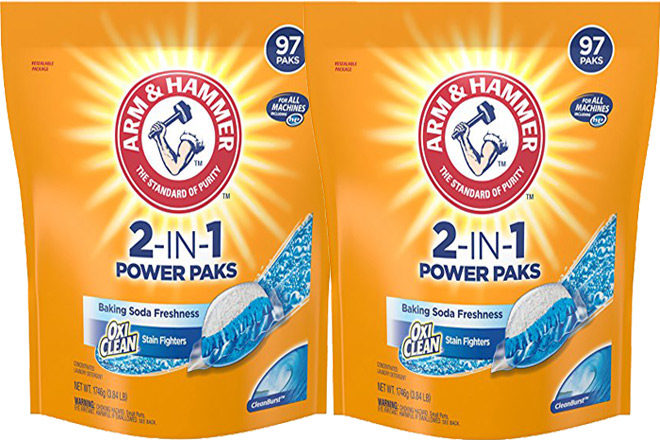 $6.87 (Reg $15.59) Arm & Hammer 2-in-1 Laundry Detergent 97-Count Power Paks