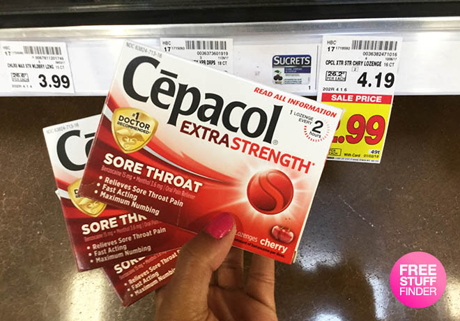 $1.99 (Reg $4.19) Cepacol Extra Strength Sore Throat Lozenges at Kroger