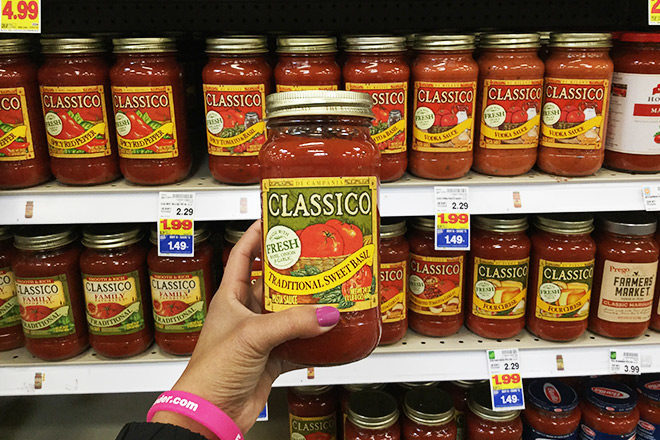 $0.99 (Reg $2.29) Classico Pasta Sauce at Kroger