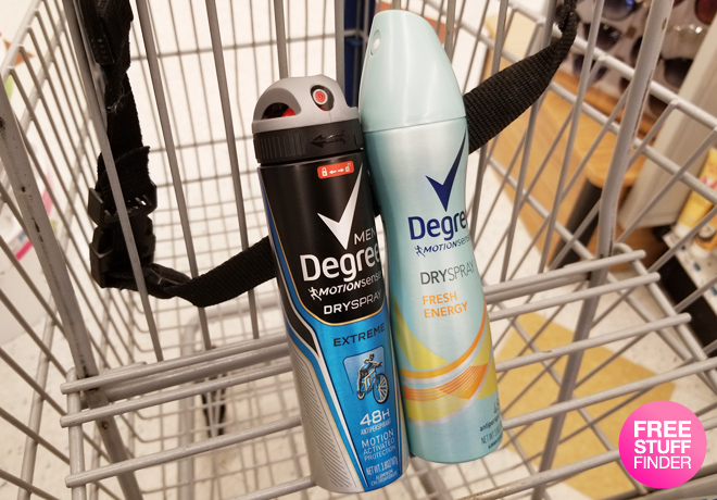 $1.74 (Reg $7) Degree Dry Spray Antiperspirant at Rite Aid